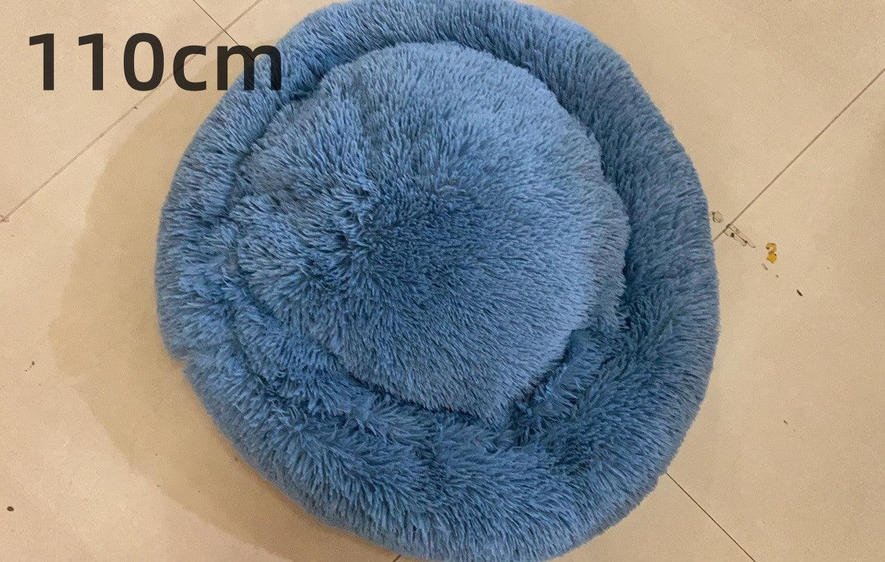 Cozy Haven: Luxurious Round Pet Bed For Winter Comfort