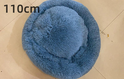 Cozy Haven: Luxurious Round Pet Bed For Winter Comfort