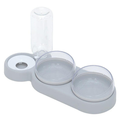 The Ultimate Pet Oasis - Elevated Double Bowl Stand With Automatic Feeder And Water Fountain