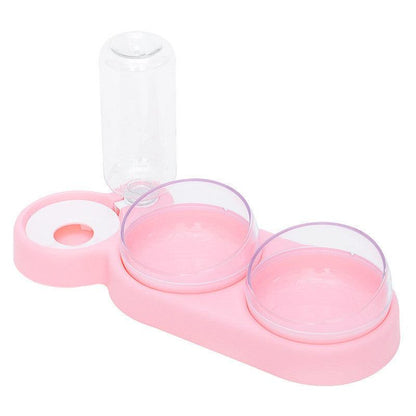 The Ultimate Pet Oasis - Elevated Double Bowl Stand With Automatic Feeder And Water Fountain