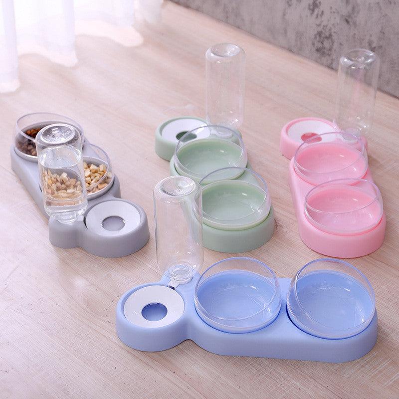 The Ultimate Pet Oasis - Elevated Double Bowl Stand With Automatic Feeder And Water Fountain