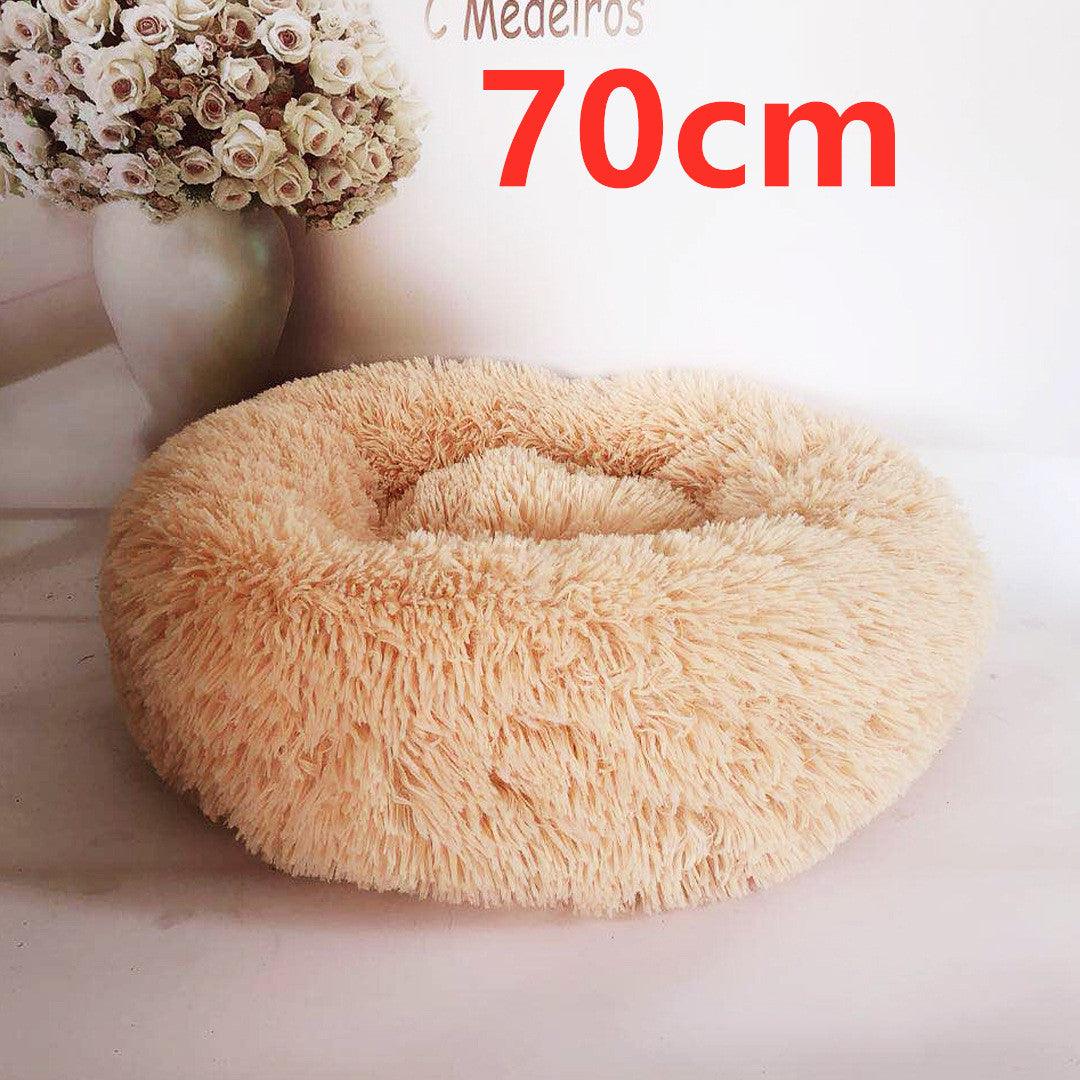 Cozy Haven: Luxurious Round Pet Bed For Winter Comfort