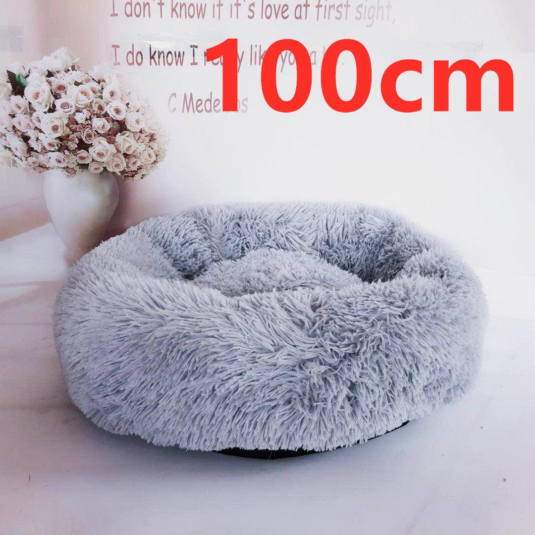 Cozy Haven: Luxurious Round Pet Bed For Winter Comfort