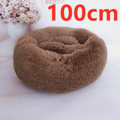 Cozy Haven: Luxurious Round Pet Bed For Winter Comfort