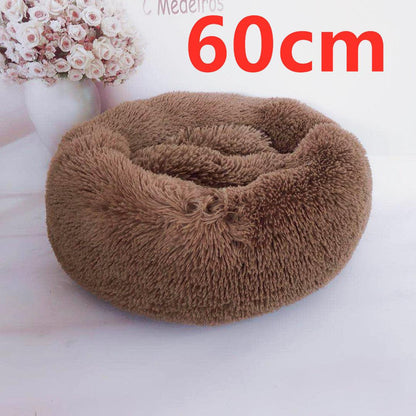 Cozy Haven: Luxurious Round Pet Bed For Winter Comfort