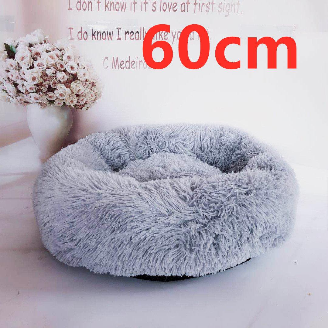 Cozy Haven: Luxurious Round Pet Bed For Winter Comfort
