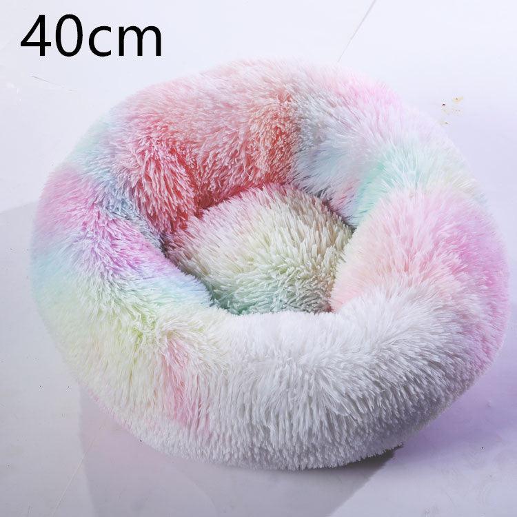Cozy Haven: Luxurious Round Pet Bed For Winter Comfort