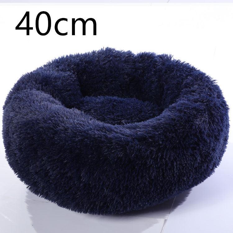 Cozy Haven: Luxurious Round Pet Bed For Winter Comfort