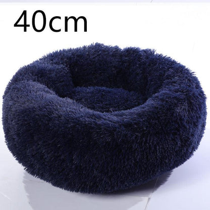 Cozy Haven: Luxurious Round Pet Bed For Winter Comfort