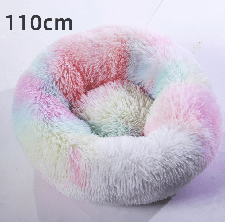 Cozy Haven: Luxurious Round Pet Bed For Winter Comfort