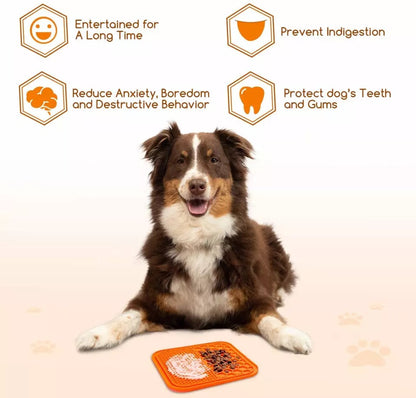 Mat For Dogs Cats Slow Food Bowls New Pet Dog Feeding Food Bowl Silicone Dog Feeding Lick Pad Dog Slow Feeders Treat Dispensing