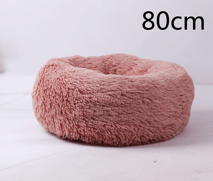 Cozy Haven: Luxurious Round Pet Bed For Winter Comfort