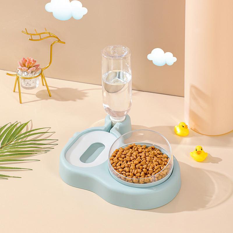 360° Rotating Double Bowl Pet Feeder: The Ultimate Solution For Happy And Hydrated Cats