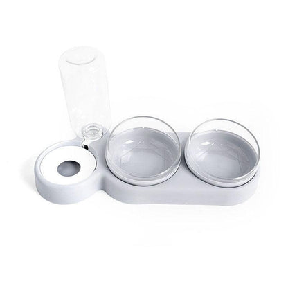 360° Rotating Double Bowl Pet Feeder: The Ultimate Solution For Happy And Hydrated Cats