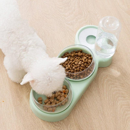 360° Rotating Double Bowl Pet Feeder: The Ultimate Solution For Happy And Hydrated Cats