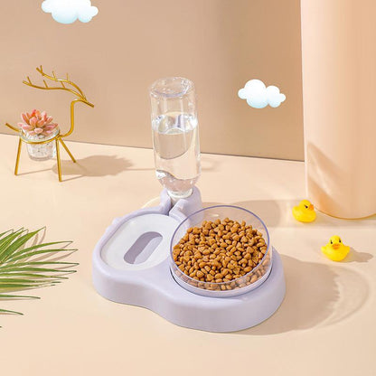 360° Rotating Double Bowl Pet Feeder: The Ultimate Solution For Happy And Hydrated Cats