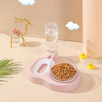 360° Rotating Double Bowl Pet Feeder: The Ultimate Solution For Happy And Hydrated Cats