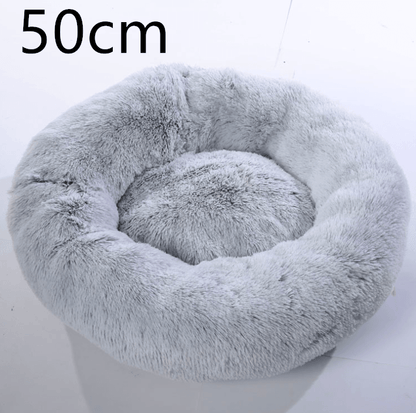 Cozy Haven: Luxurious Round Pet Bed For Winter Comfort