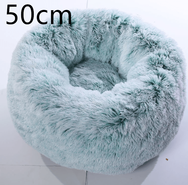Cozy Haven: Luxurious Round Pet Bed For Winter Comfort
