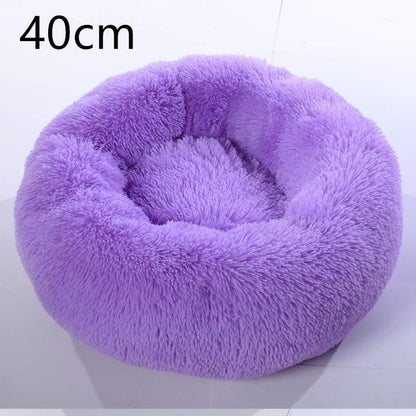 Cozy Haven: Luxurious Round Pet Bed For Winter Comfort