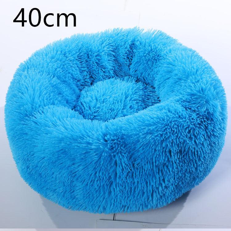 Cozy Haven: Luxurious Round Pet Bed For Winter Comfort