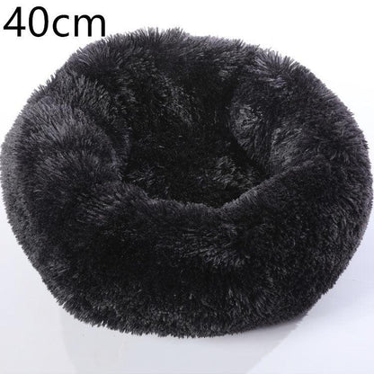 Cozy Haven: Luxurious Round Pet Bed For Winter Comfort