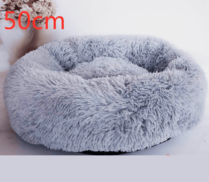 Cozy Haven: Luxurious Round Pet Bed For Winter Comfort