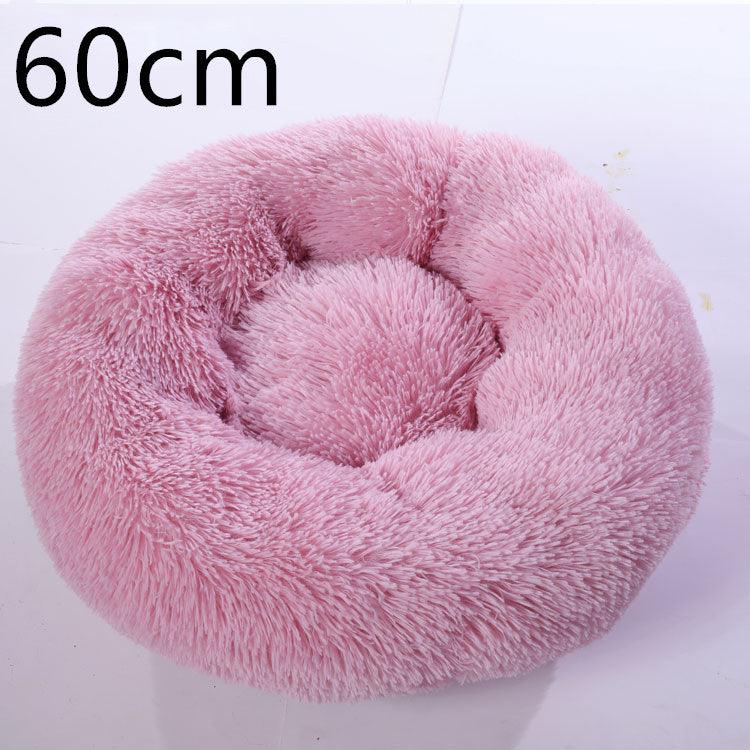 Cozy Haven: Luxurious Round Pet Bed For Winter Comfort