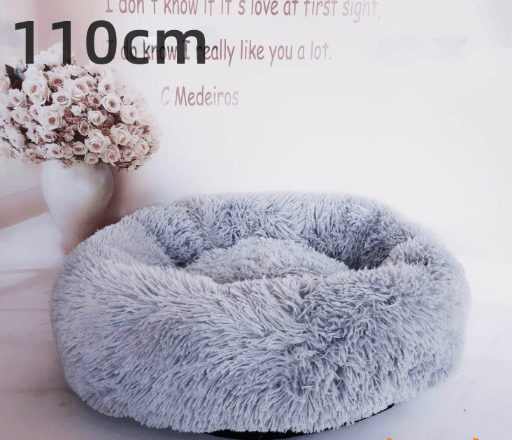 Cozy Haven: Luxurious Round Pet Bed For Winter Comfort