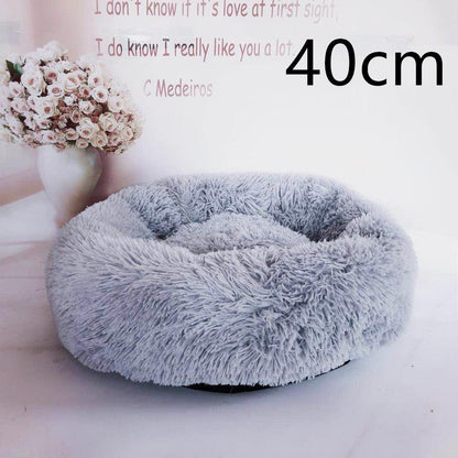 Cozy Haven: Luxurious Round Pet Bed For Winter Comfort