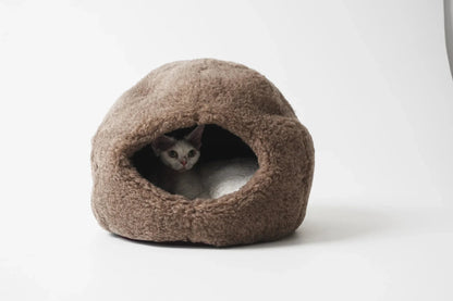 Nest Natural Woolen Pet Bed - Beige