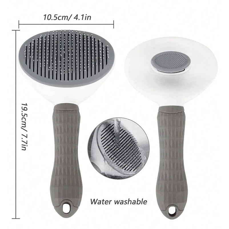 One-Click Pet Hair Removal Comb for Effortless Grooming of Dogs and