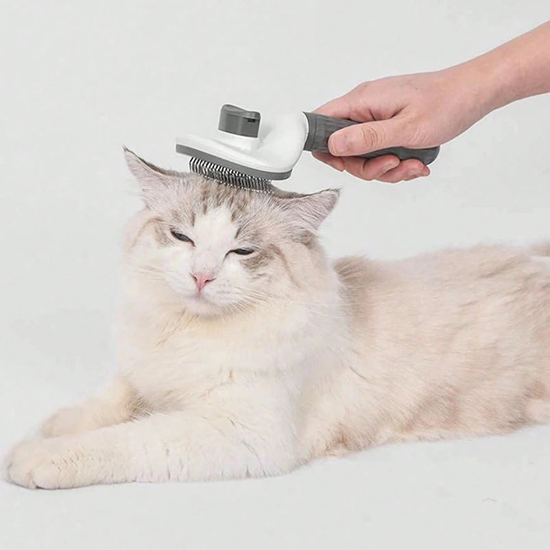 One-Click Pet Hair Removal Comb for Effortless Grooming of Dogs and