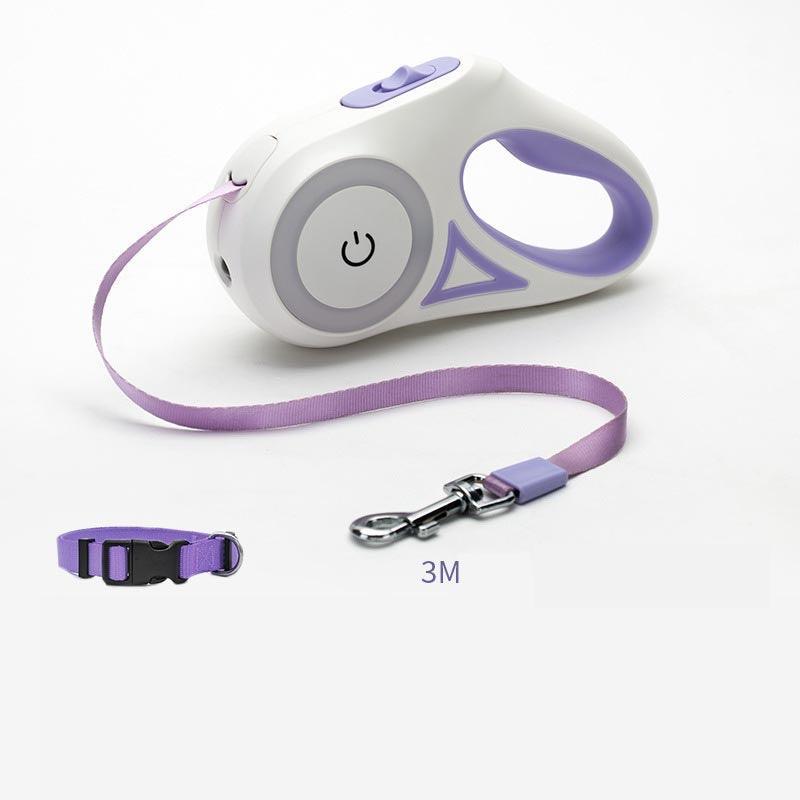 Automatic Pet Dog Cat Traction Rope With Retractable Leash And Collar
