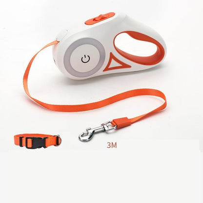 Automatic Pet Dog Cat Traction Rope With Retractable Leash And Collar