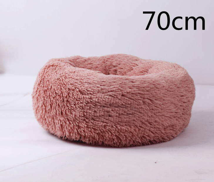Cozy Haven: Luxurious Round Pet Bed For Winter Comfort
