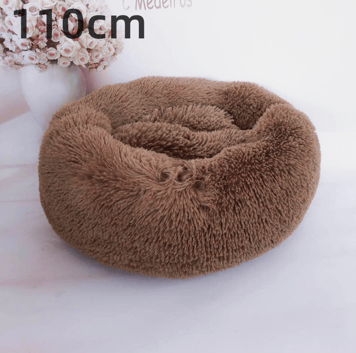 Cozy Haven: Luxurious Round Pet Bed For Winter Comfort