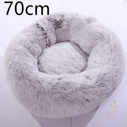 Cozy Haven: Luxurious Round Pet Bed For Winter Comfort