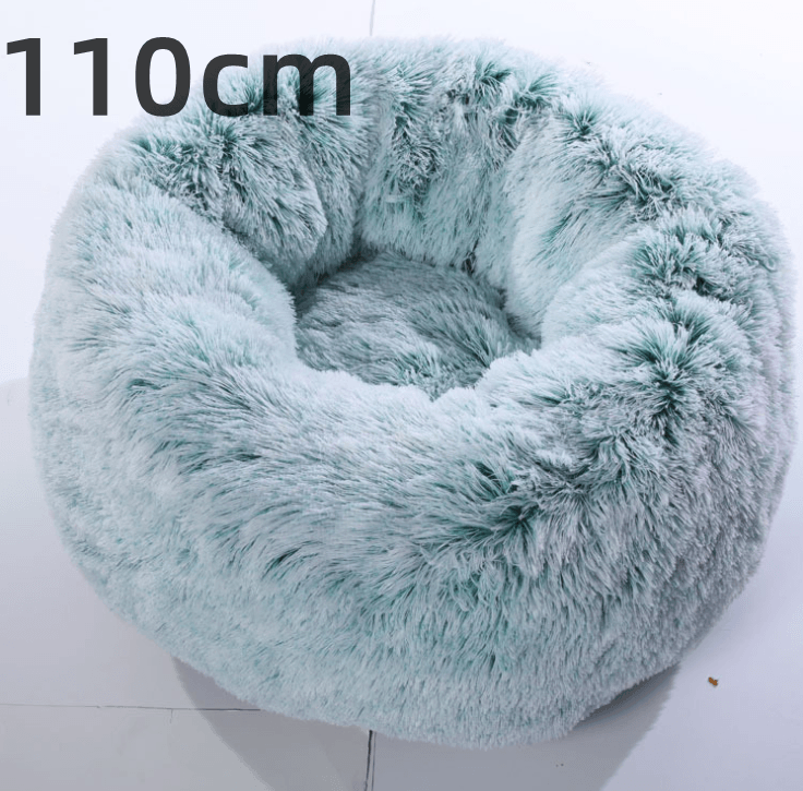 Cozy Haven: Luxurious Round Pet Bed For Winter Comfort
