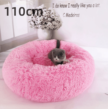 Cozy Haven: Luxurious Round Pet Bed For Winter Comfort