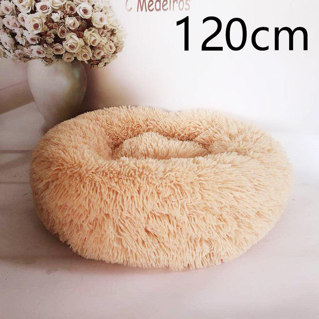 Cozy Haven: Luxurious Round Pet Bed For Winter Comfort